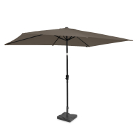 VONROC Parasol Rapallo 200x300cm –  Premium parasol – taupe | Incl. Parasolvoet 20 kg.