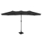 Parasol Iseo - 460x270cm – Premium Parasol - Zwart | Incl. Parasolvoet 26 kg.