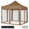 Partytent - 3x3m - Premium easy-up Partytent | Set incl. Muggennet zijwanden - Beige