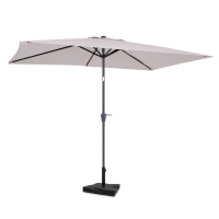 VONROC Parasol Rapallo 200x300cm –  Premium parasol – beige | Incl. Parasolvoet 20 kg.