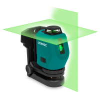 VONROC 360° Accu kruislijnlaser 4V groen | zelfnivellerend -  40 meter bereik