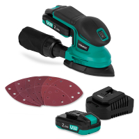 Mouse sander 20V – 2.0Ah | Incl. 2 batteries and quick charger