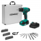 Accuboormachine 20V | Incl. 2.0Ah accu, snellader en 46 accessoires in luxe koffer 