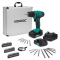Accuboormachine 20V | Incl. 2x 2.0Ah accu, snellader en 46 accessoires in luxe koffer 