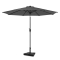 Parasol Recanati Ø300cm – Premium stokparasol – grijs | Incl. parasolvoet