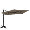 Zweefparasol Pisogne 300x300cm – Premium parasol | Taupe