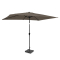 Parasol Rapallo 200x300cm – Premium parasol – taupe | Incl. Parasolvoet 20 kg.