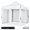Partytent - 3x3m - Premium easy-up Partytent | Set incl. Muggennet zijwanden - Wit