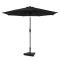 Parasol Recanati Ø300cm – Premium stokparasol – Zwart | Incl. parasolvoet