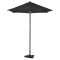 Parasol Torbole – Ø200cm – Premium Parasol - Zwart | Incl. Parasolvoet 20 kg.