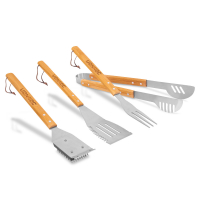 VONROC BBQ Gereedschapset - RVS | Incl. Tang, vork, spatel en borstel