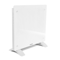 VONROC Luxe Elektrische kachel – Convector - Glazen paneel – 1000W - Wit | WIFI