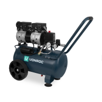 VONROC Stille Compressor – 57,5dB | 24 L - Olievrij – 750W – Antraciet