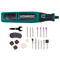 Roterende multitool 8V. Incl. 24-delige accessoire set, oplader en opbergtas
