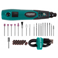 Roterende multitool 4V. Incl. 31-delige accessoire set, oplader en opbergtas