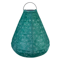 VONROC Luna solar lampion Cone met LED – 270x240mm - Copper green | Handgemaakt/weersbestendig