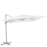 Zweefparasol Pisogne 300x300cm – Premium parasol | Wit