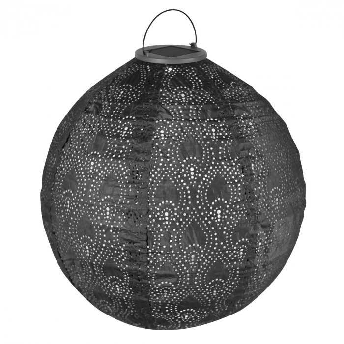 Luna solar lampion Eclipse met LED – 310x310mm - Earth grey | Handgemaakt/weersbestendig main product photo