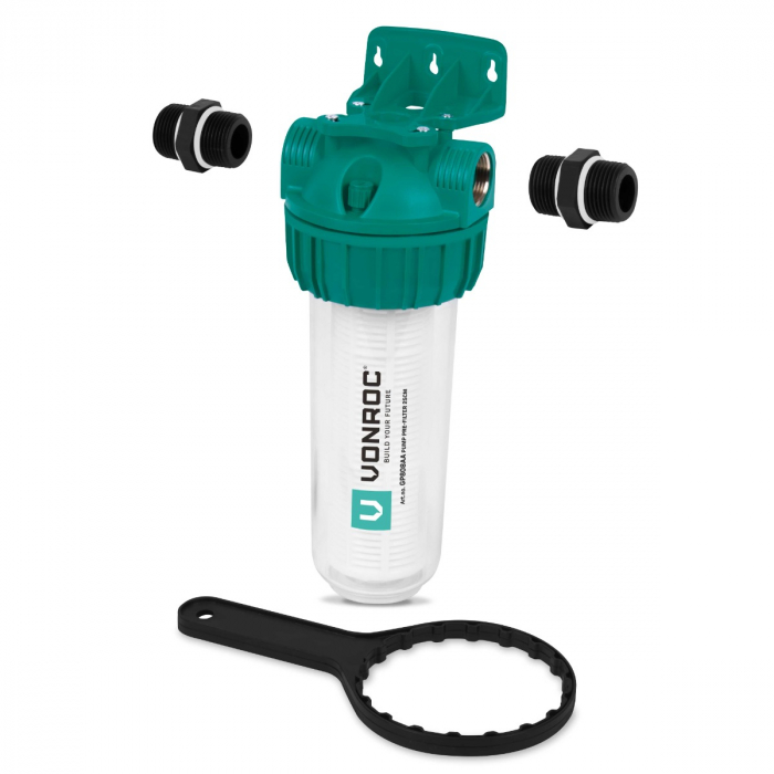 Voorfilter voor pompen en hydrofoorpompen – 25cm | Universeel main product photo
