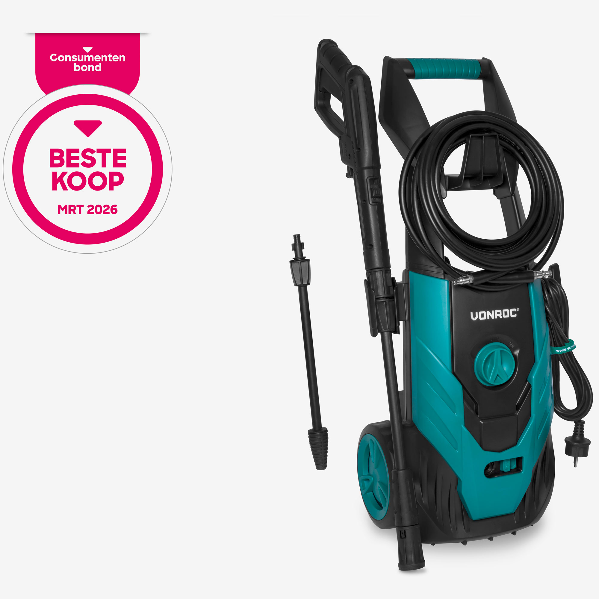 VONROC hogedrukreiniger 140 bar Beste Koop 2026 Consumentenbond